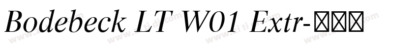 Bodebeck LT W01 Extr字体转换